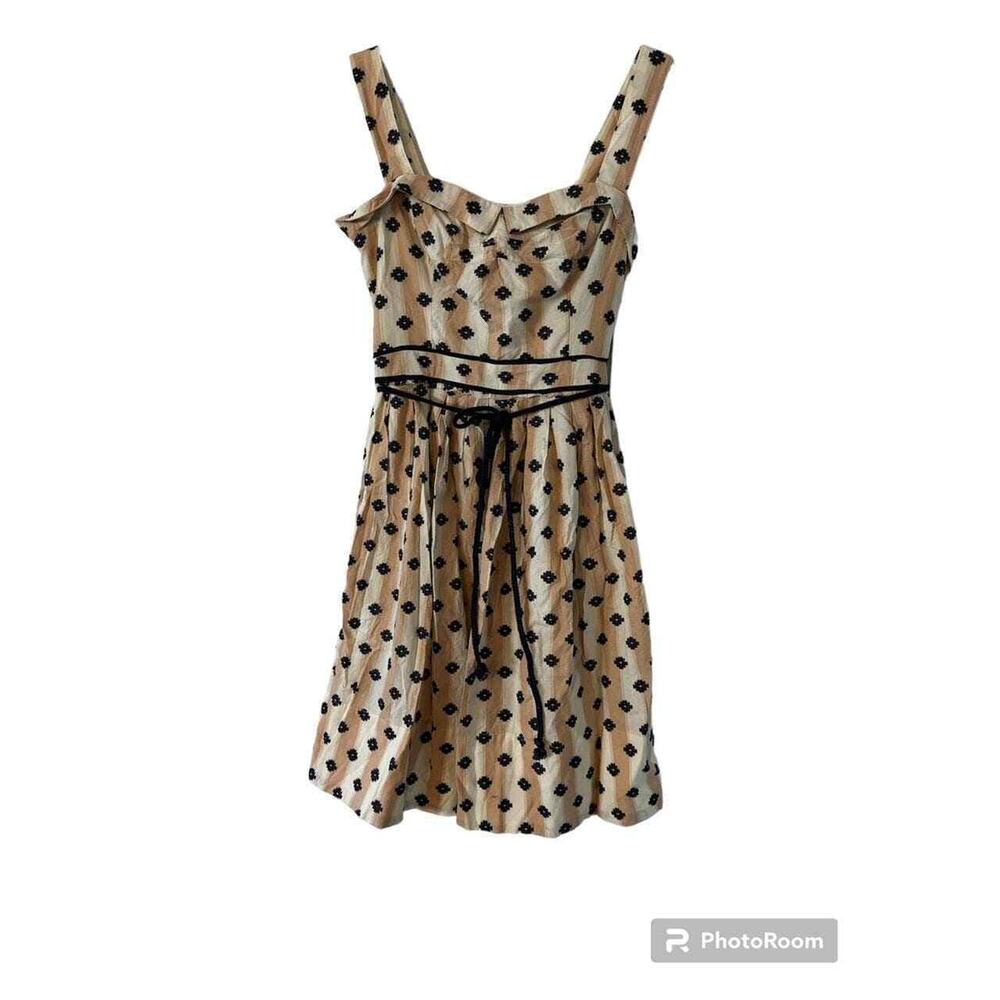 Maeve Pockets Sleeveless Belted Embroidered Mini Dress 6